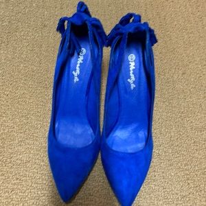 Electric blue 4” heels